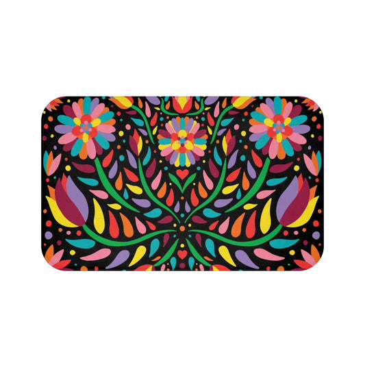 Bath Mat Abstract Floral Rug