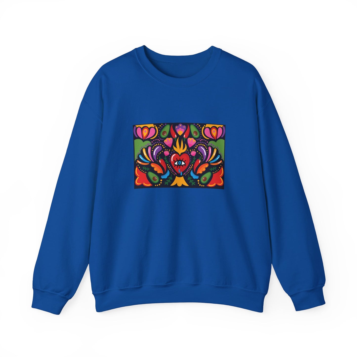 Heart Pattern Crewneck Sweatshirt