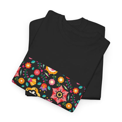 Flower Pattern Cotton T-Shirt