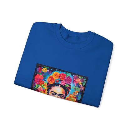 Frida Flower Wreath Crewneck Sweatshirt