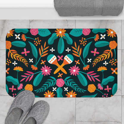 Bath Mat Floral Maracas Bathroom Rug