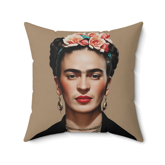 Frida Kahlo Portrait Print Square Pillow