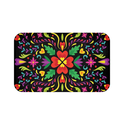 Anti-Slip Bath Mat Floral Bathroom Rug