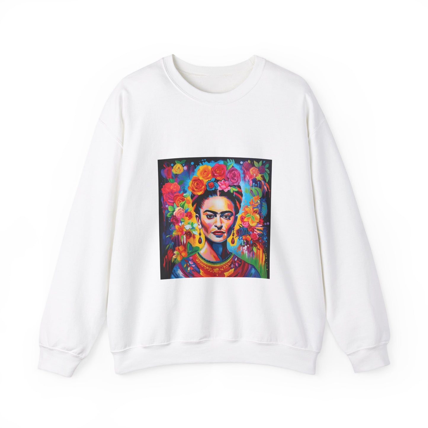 Frida Flower Wreath Crewneck Sweatshirt