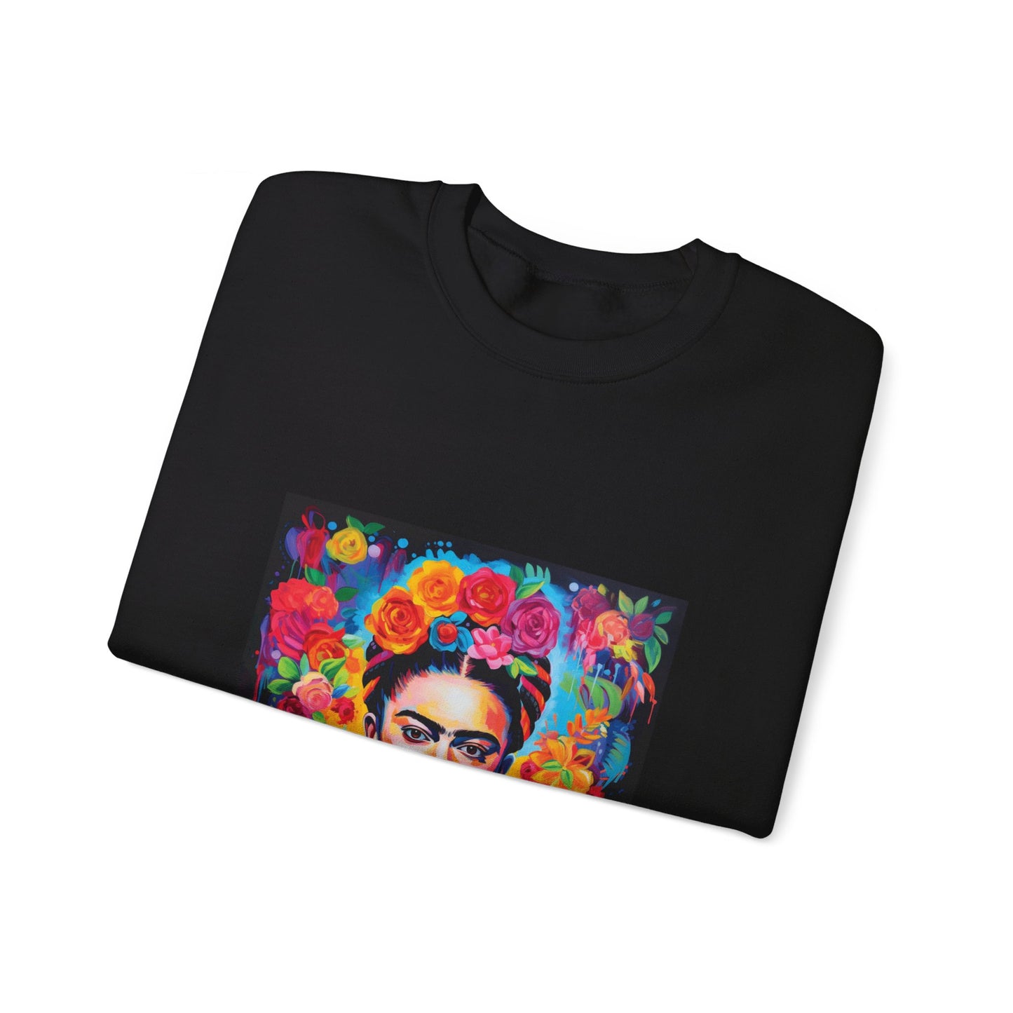 Frida Flower Wreath Crewneck Sweatshirt