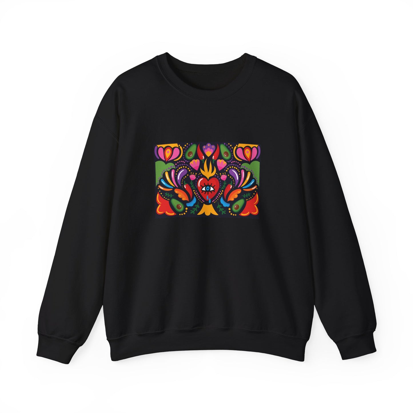 Heart Pattern Crewneck Sweatshirt