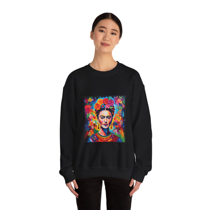 Frida Flower Wreath Crewneck Sweatshirt