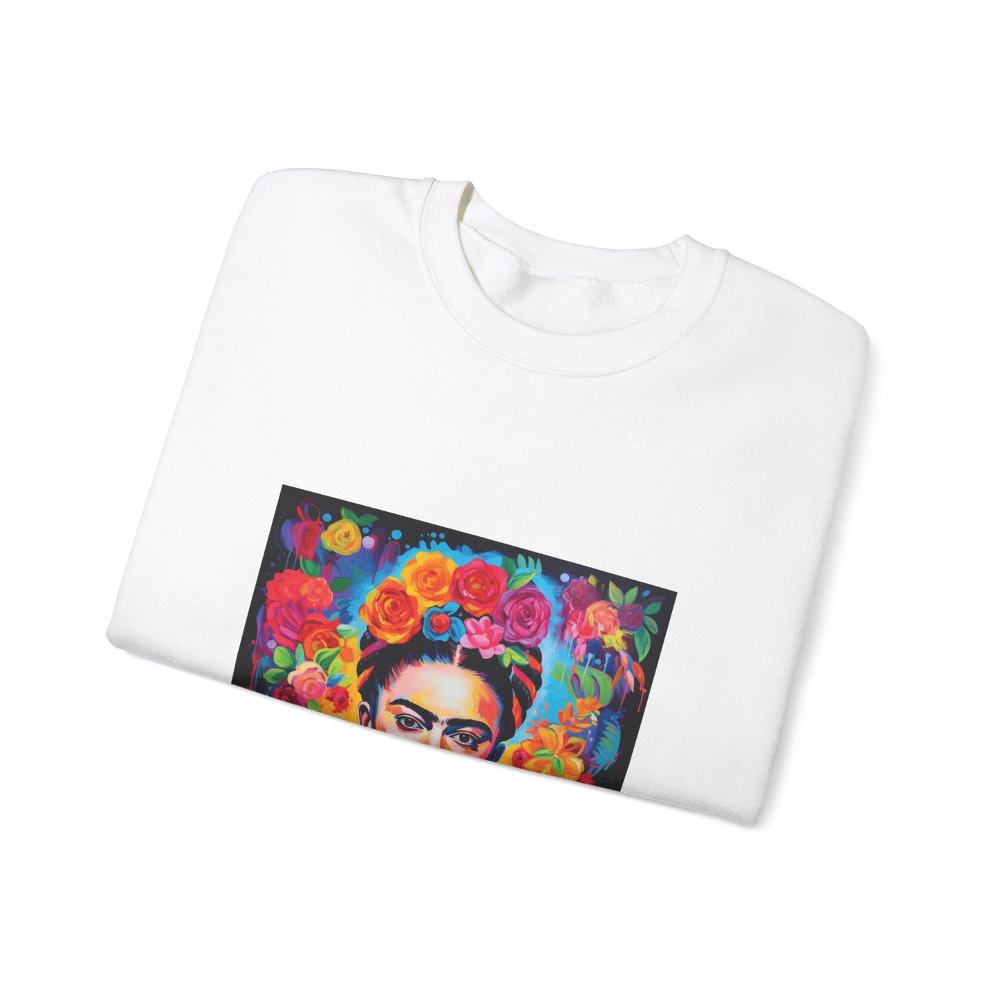 Frida Flower Wreath Crewneck Sweatshirt