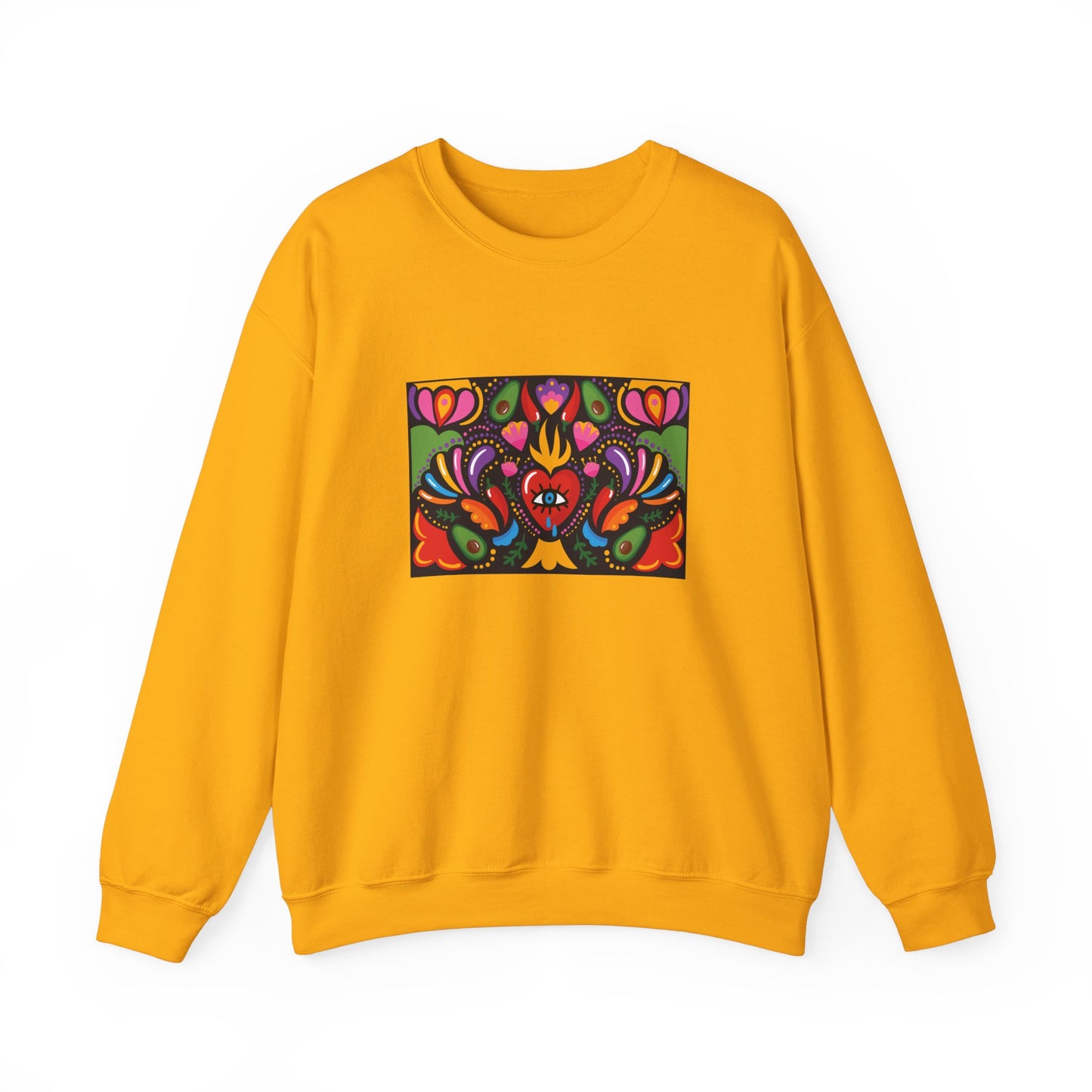 Heart Pattern Crewneck Sweatshirt