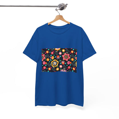 Flower Pattern Cotton T-Shirt