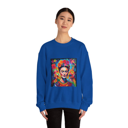 Frida Flower Wreath Crewneck Sweatshirt