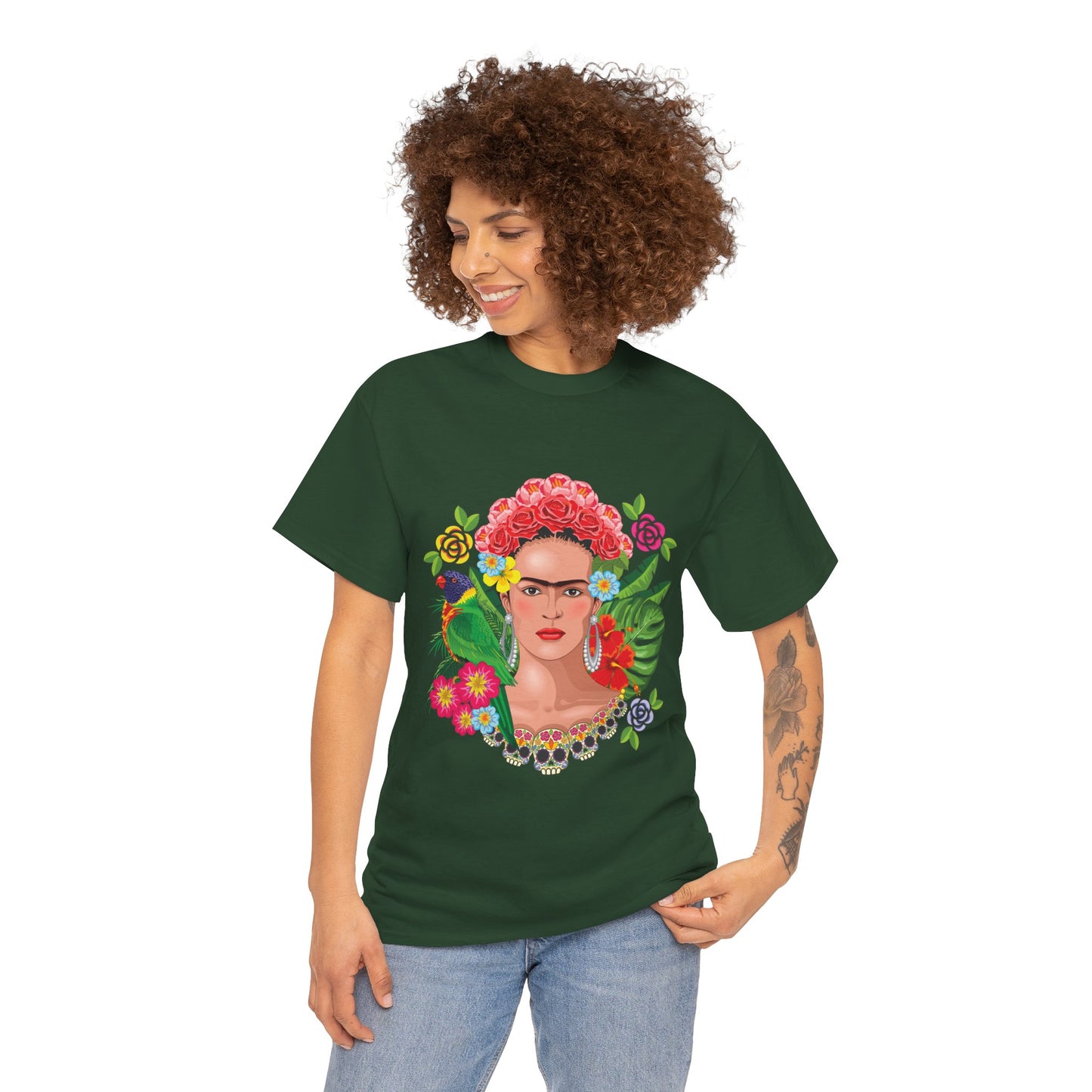 Frida Kahlo Nature Heavy Cotton T-Shirt