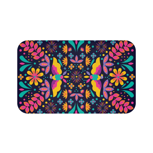 Anti-Slip Bath Mat Floral Pattern Bathroom Rug