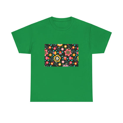 Flower Pattern Cotton T-Shirt