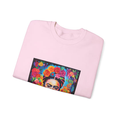 Frida Flower Wreath Crewneck Sweatshirt