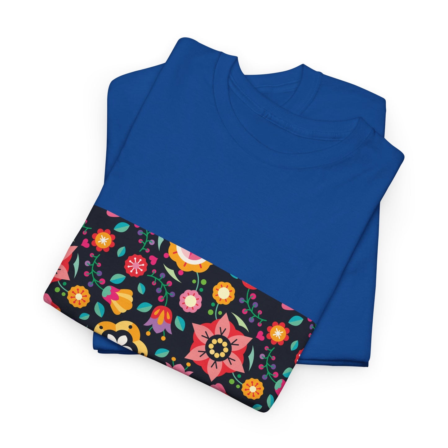 Flower Pattern Cotton T-Shirt