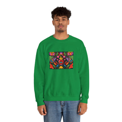 Heart Pattern Crewneck Sweatshirt