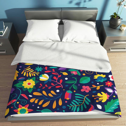 Abstraction Print Velveteen Plush Blanket