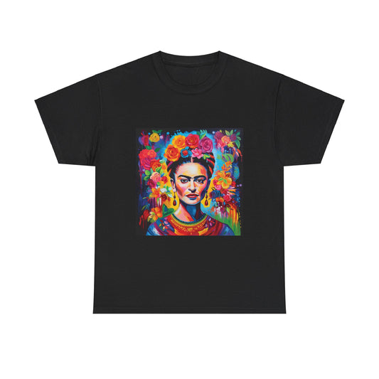 Frida Flower Wreath Cotton T-Shirt