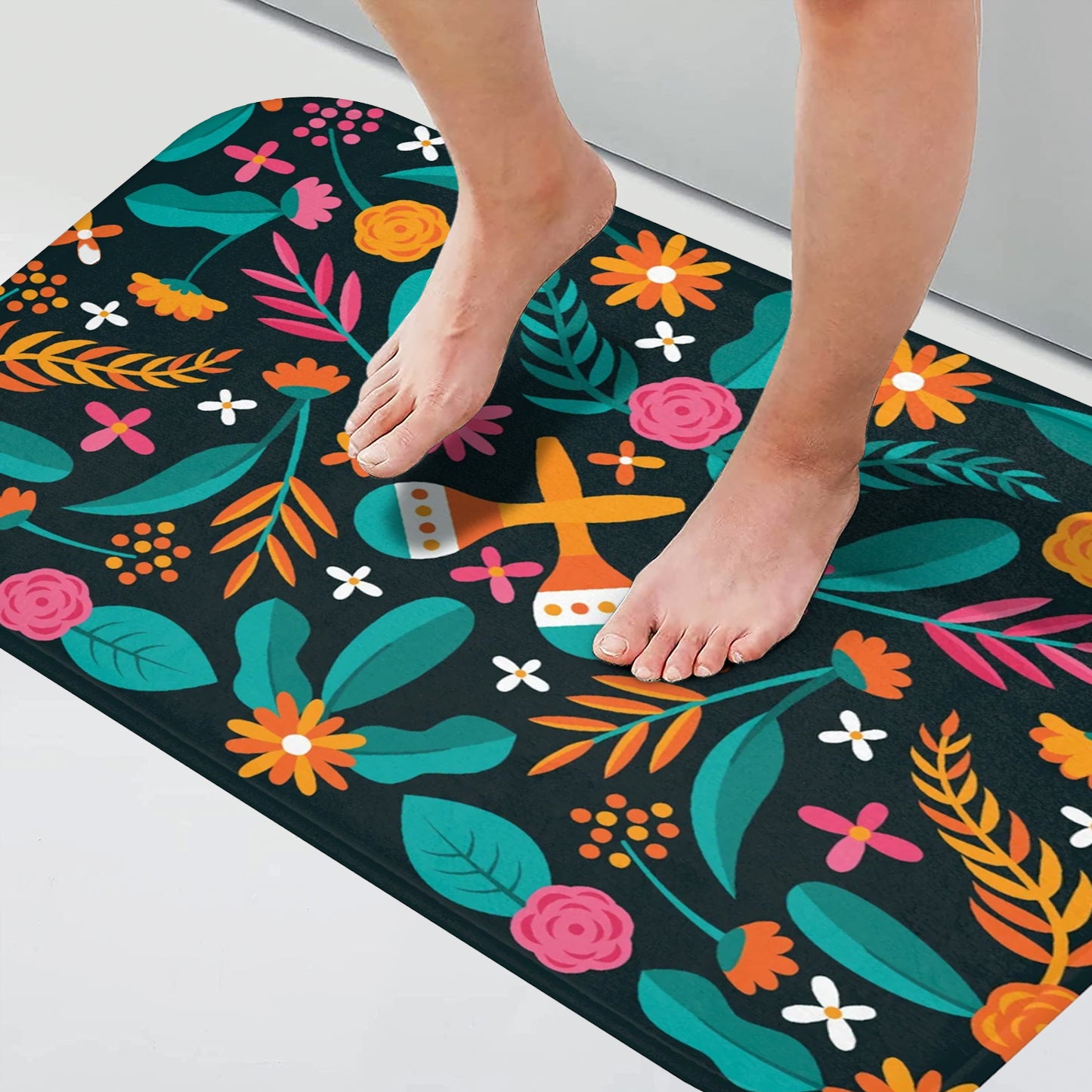 Bath Mat Floral Maracas Bathroom Rug