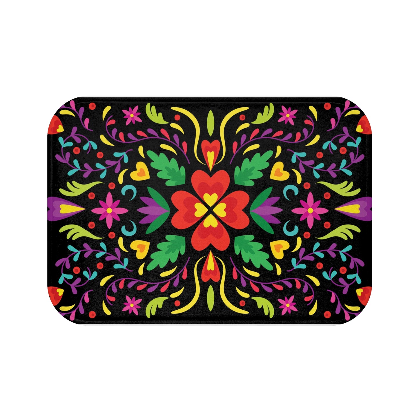 Anti-Slip Bath Mat Floral Bathroom Rug