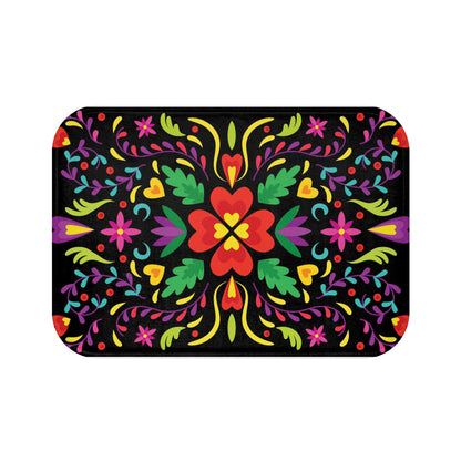 Anti-Slip Bath Mat Floral Bathroom Rug