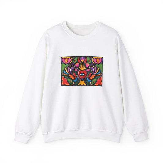 Heart Pattern Crewneck Sweatshirt