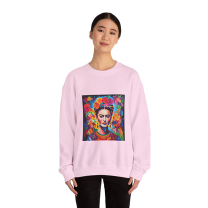 Frida Flower Wreath Crewneck Sweatshirt