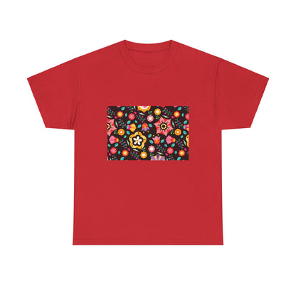 Flower Pattern Cotton T-Shirt