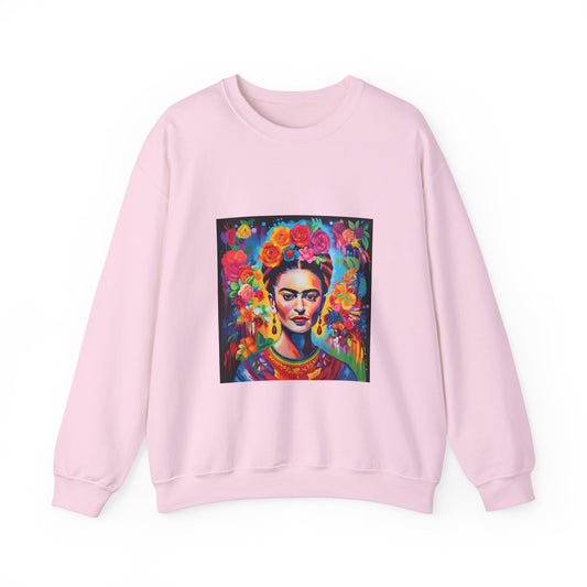 Frida Flower Wreath Crewneck Sweatshirt