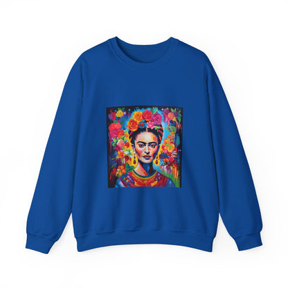 Frida Flower Wreath Crewneck Sweatshirt