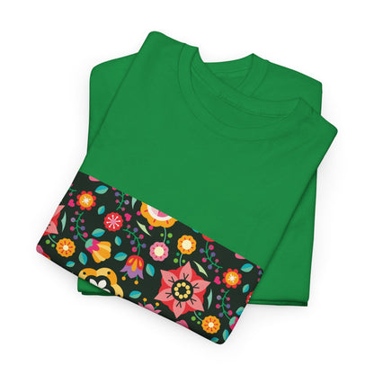 Flower Pattern Cotton T-Shirt