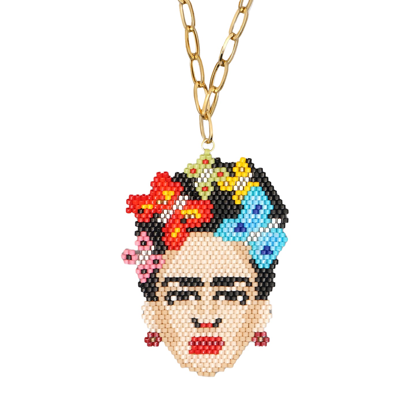 Fashion Bead Necklace Frida Kahlo Jewelry