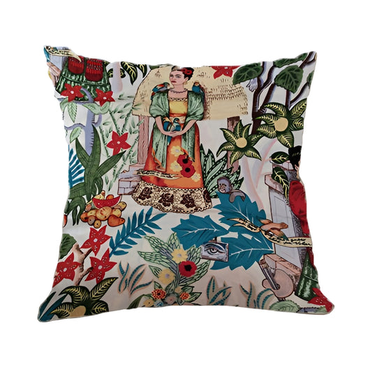 Frida Kahlo Decorative Pillowcase Cushion Cover - Calming Nature