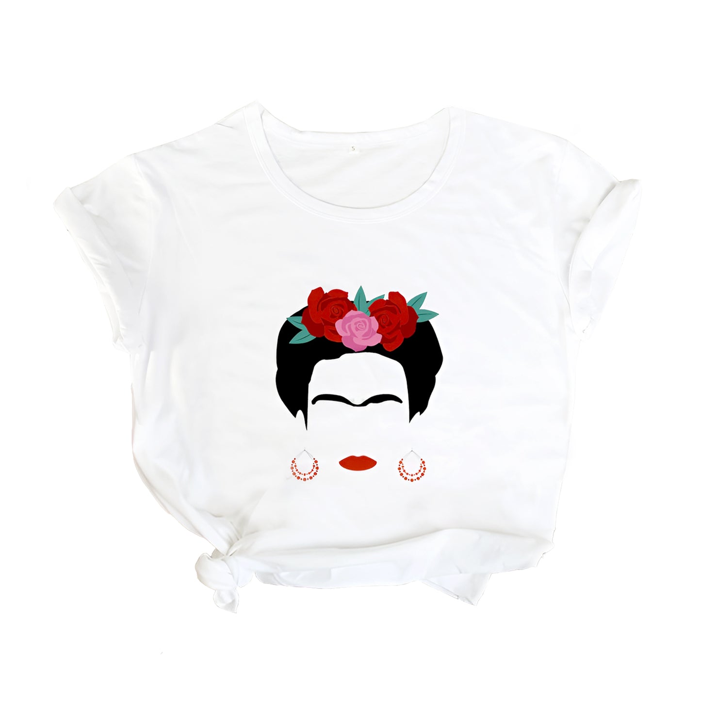 Women’s Frida Kahlo Print T-Shirt Graphic Tee