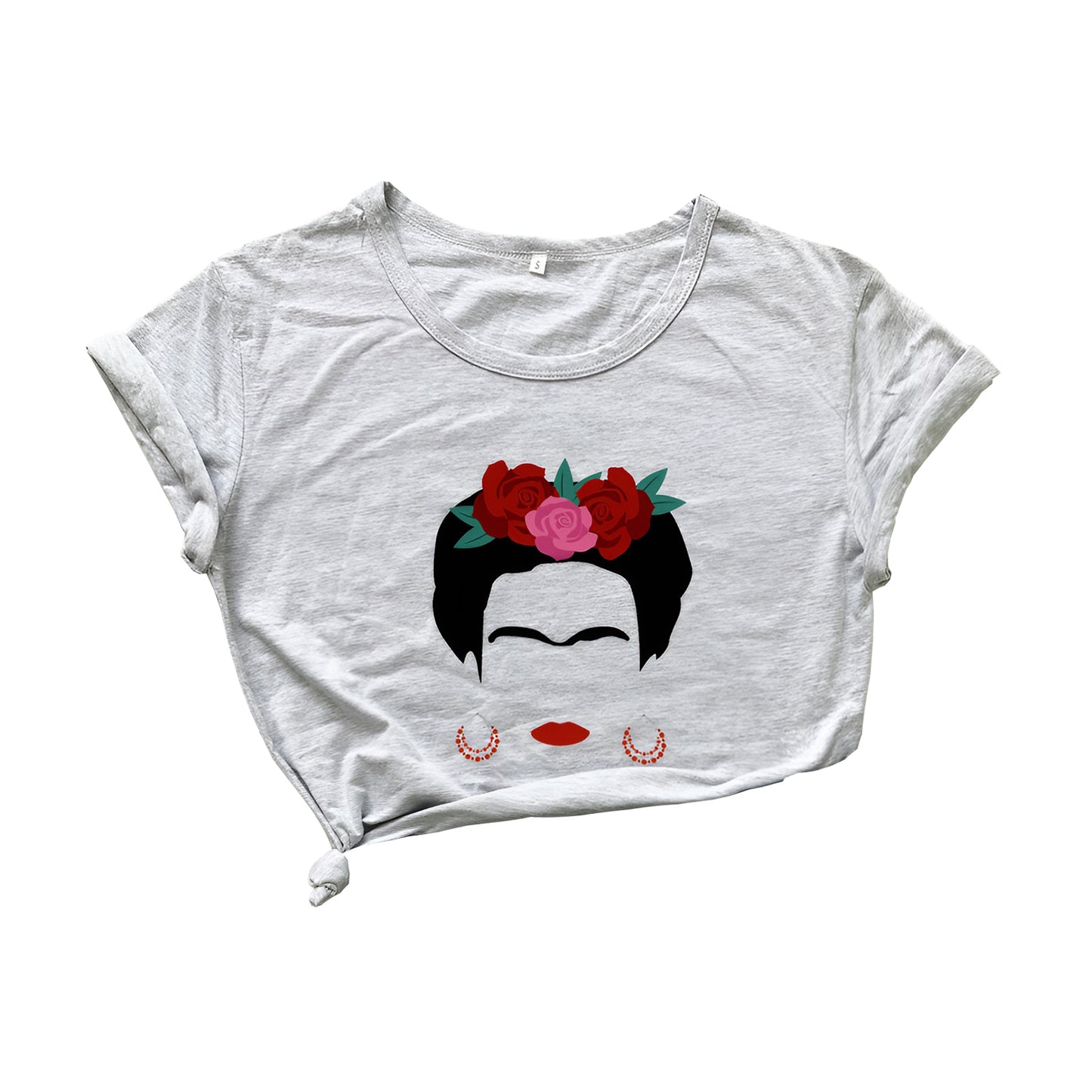 Women’s Frida Kahlo Print T-Shirt Graphic Tee